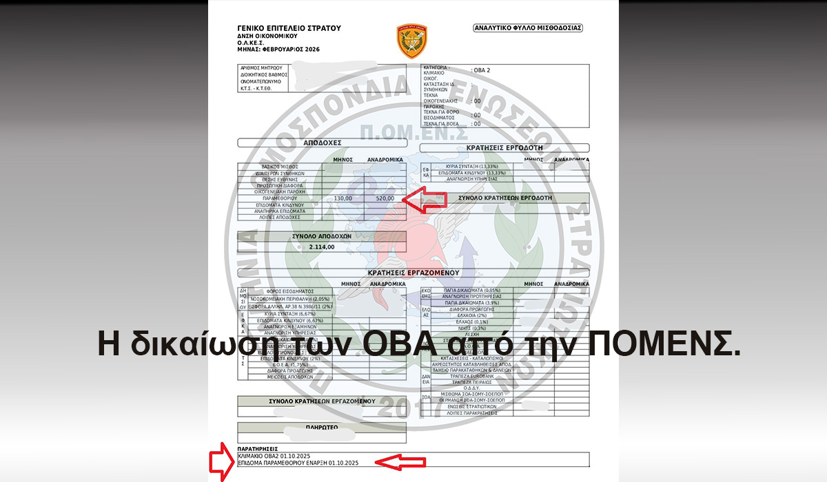 Η δικαίωση των ΟΒΑ από την ΠΟΜΕΝΣ. 